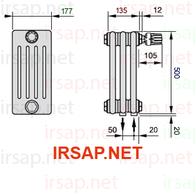 Радиатор IRSAP Tesi 50500/3 T25 CL 01